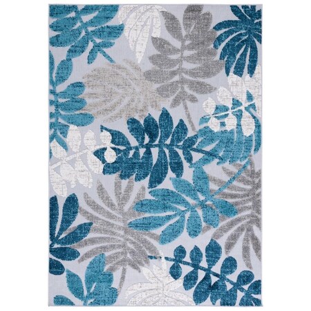 Safavieh 4 x 6 ft. Cabana Indoor & Outdoor Rectangle Power Loomed Rug Grey & Blue CBN814F-4